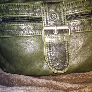 Green tote bag